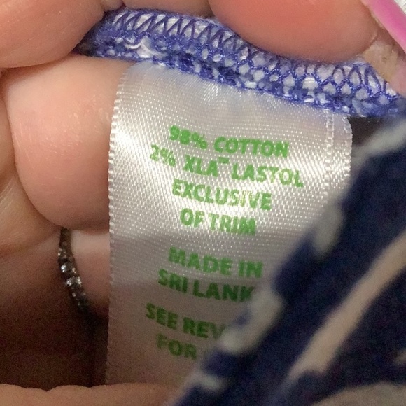 Lilly Pulitzer - Sz 10 - wide leg pants - Blue and White Paisley Patterned pants - Picture 12 of 13